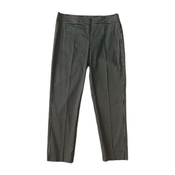 Talbots Petite Pants Women 2p Polka Dots Signature Black And White B&W 2P - Picture 2 of 10